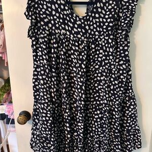 Entro navy and White Polka Dot women’s Dress